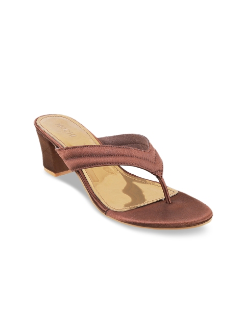 Mochi Women Bronze-Toned Solid Heels