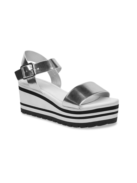 

ALDO Women Silver-Toned Solid Heels