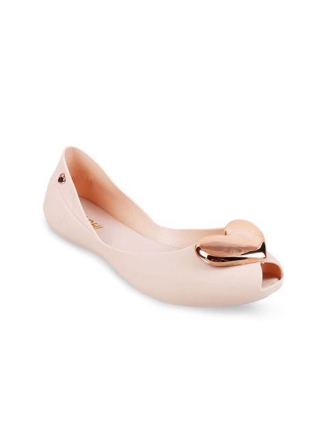 

Mochi Women Beige Solid Ballerinas