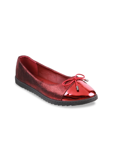 

Mochi Women Maroon Solid Ballerinas