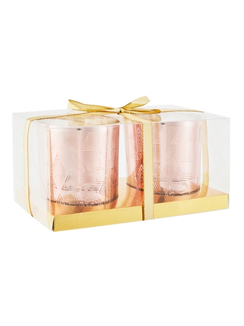 

HomeTown Set of 2 Pink Candle Holders
