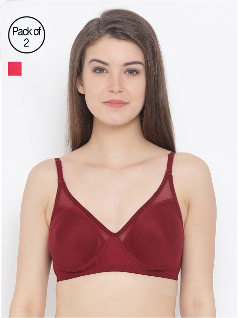 

Clovia Pack Of 2 Bra, Maroon