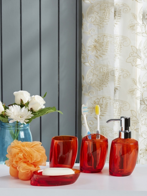 

OBSESSIONS Set of 5 Orange Bathroom Accessories