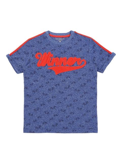 

Pantaloons Junior Boys Blue Printed Round Neck T-shirt
