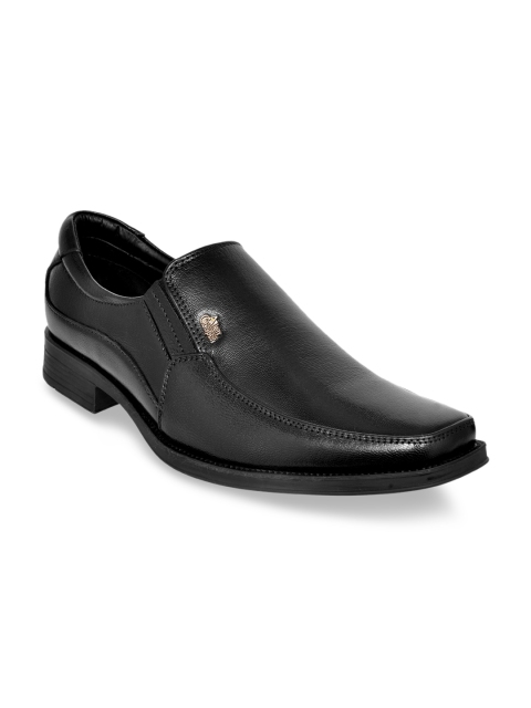 

Allen Cooper Men Black Formal Leather Slip-Ons
