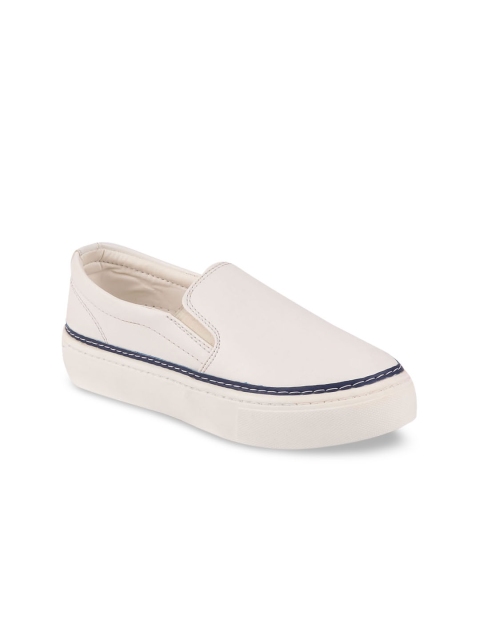 

FAUSTO Women White Slip-On Sneakers