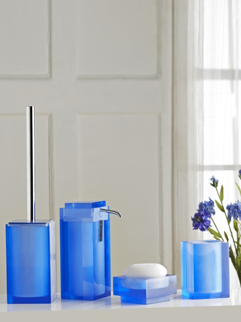 

OBSESSIONS Set of 4 Blue Ceramic Bath Accessories