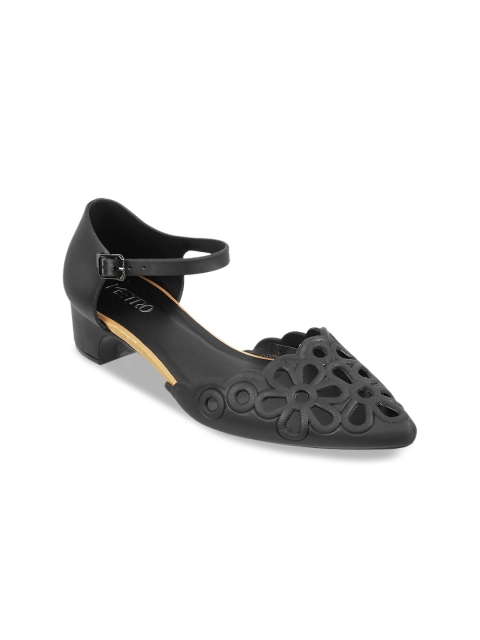 

Metro Women Black Textured Pumps