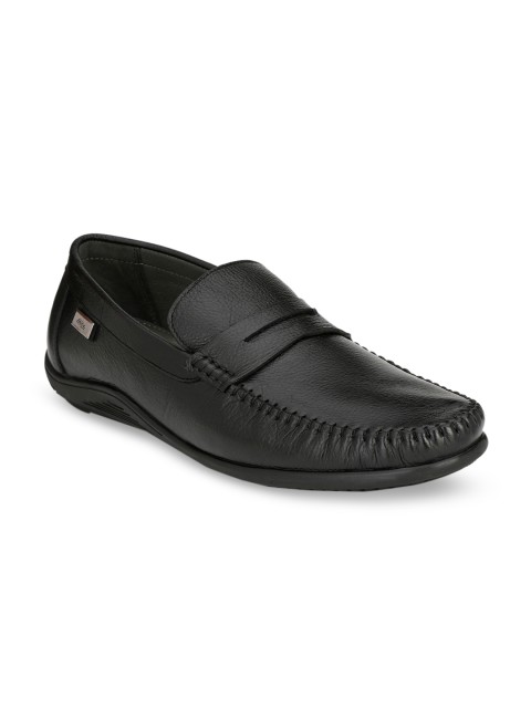 

Hitz Men Black Genuine Leather Loafers