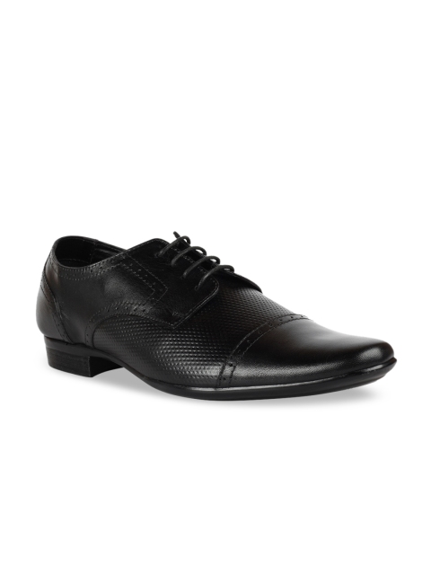 

Franco Leone Men Black Leather Formal Derbys