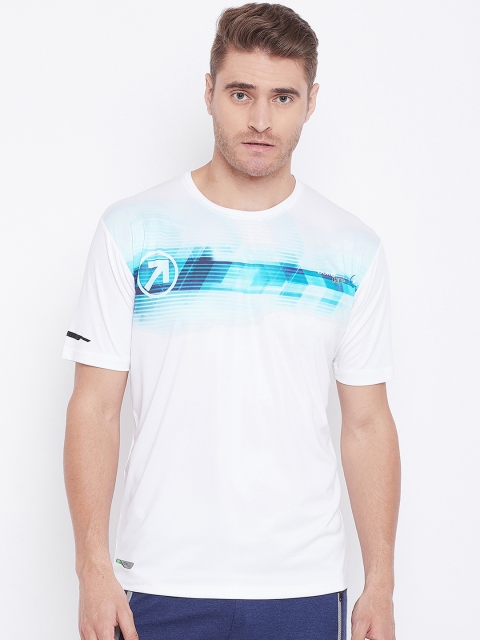 

Duke Men White Printed Round Neck T-shirt