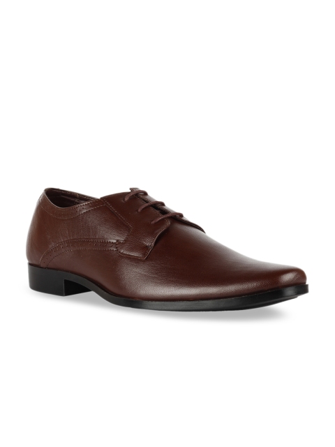 

Franco Leone Men Brown Solid Leather Formal Derbys
