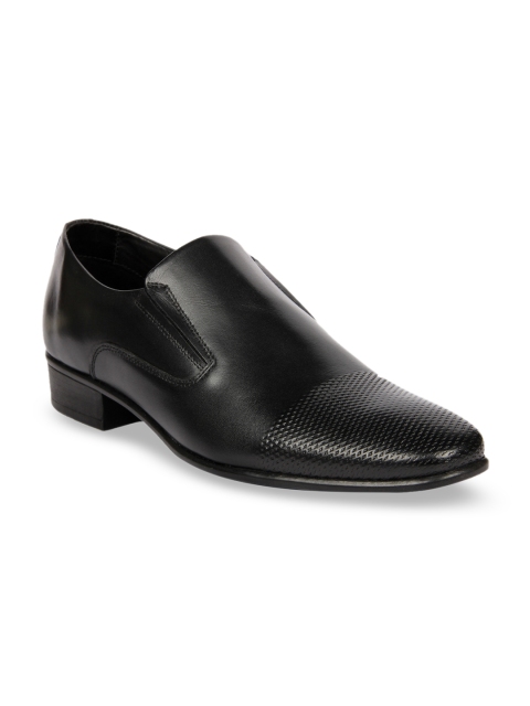 

Franco Leone Men Black Formal Leather Slip On Shoes
