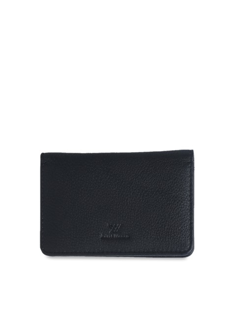 

Aditi Wasan Unisex Black Solid Leather Card Holder