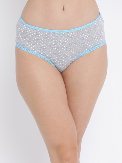 

Clovia Women Grey & White Printed Mid Rise Hipster Briefs PN3248P01XL