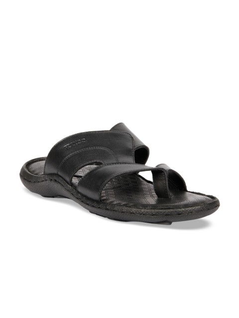 

Franco Leone Men Black Comfort Sandals