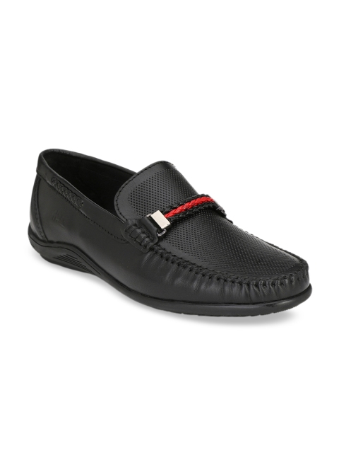 

Hitz Men Black Genuine Leather Loafers