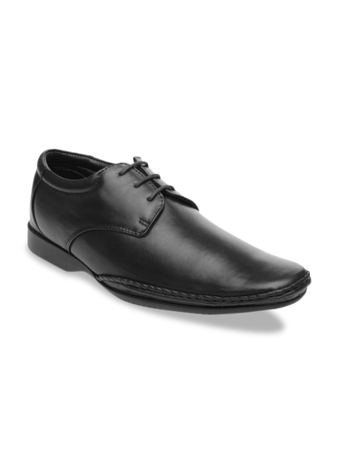 

Franco Leone Men Black Leather Formal Derbys