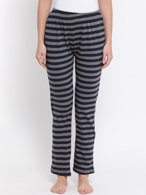 

Clovia Women Black Striped Pyjamas LB0175P13XL