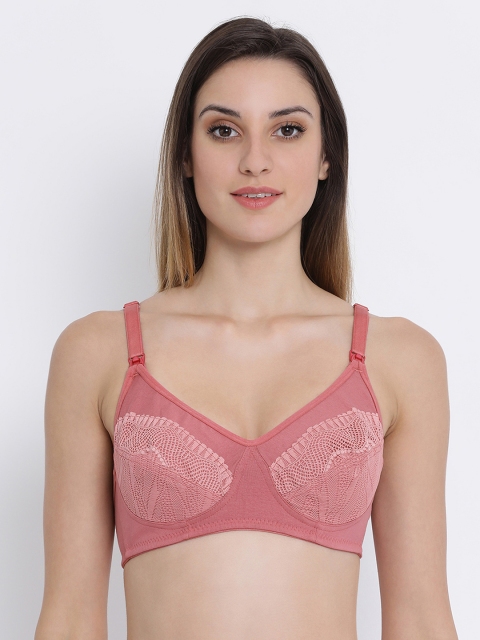 

Clovia Cotton Rich Maternity Non-Padded Non-Wired Bra, Pink