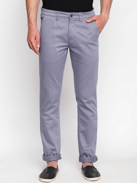 

beevee Men Blue Regular Fit Solid Regular Trousers