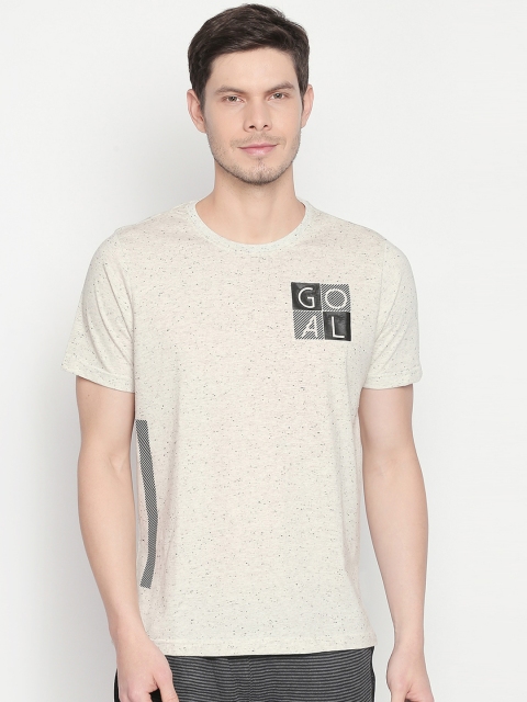 

Ajile by Pantaloons Men Grey Solid Round Neck Pure Cotton T-shirt
