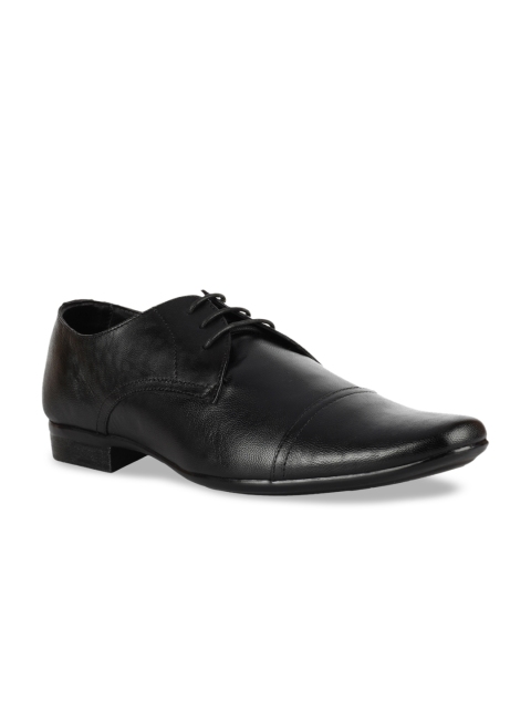

Franco Leone Men Black Leather Formal Derbys