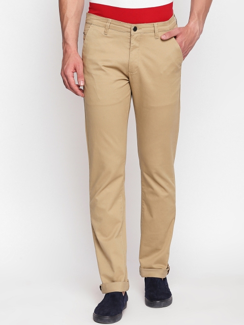 

beevee Men Khaki Regular Fit Solid Chinos