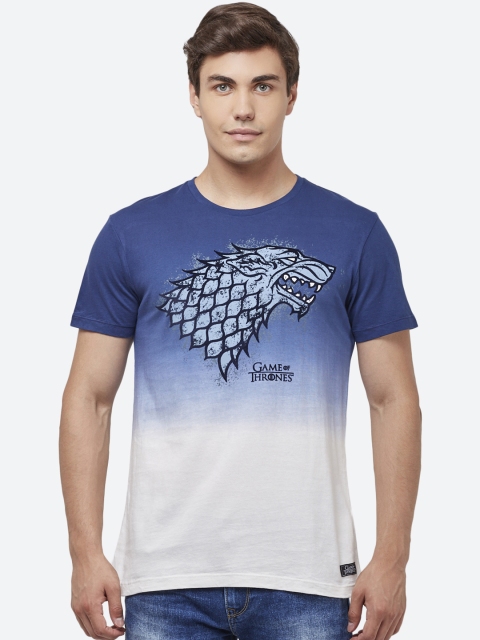 

Free Authority Men Blue Game Of Thrones Printed Round Neck T-Shirt
