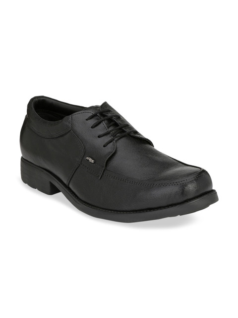 

Hitz Men Black Genuine Leather Formal Derbys