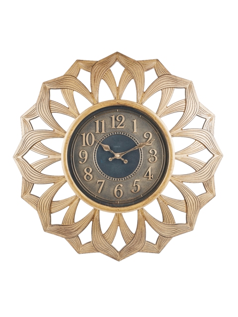 

Living Essence Brown Round Solid Analogue Wall Clock