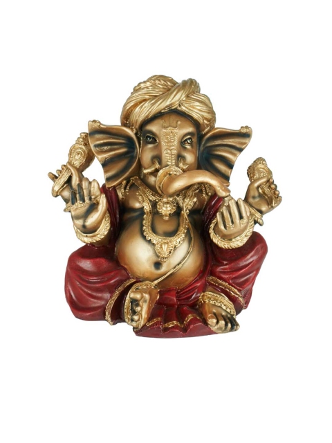 

HomeTown Red & Gold-Toned Lord Ganesha Showpiece