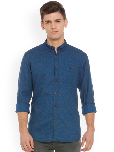 

Louis Philippe Men Blue Slim Fit Printed Casual Shirt