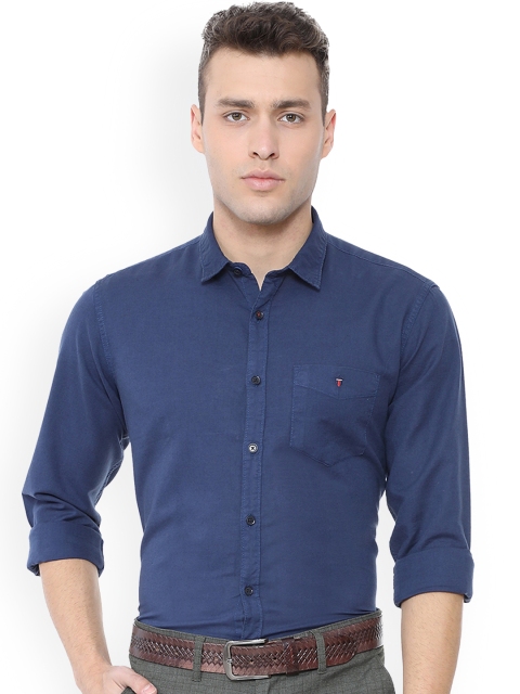 

Louis Philippe Men Blue Slim Fit Solid Casual Shirt