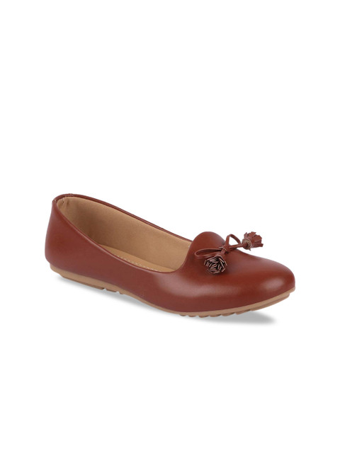 

FAUSTO Women Brown Solid Ballerinas