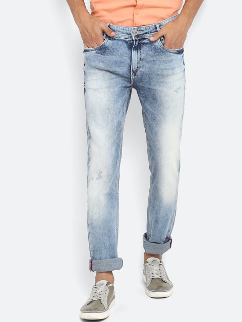 

Mufti Men Blue Regular Fit Mid-Rise Clean Look Stretchable Jeans