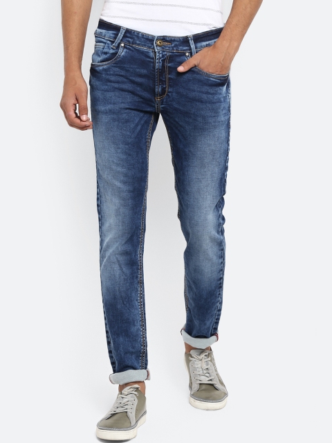 

Mufti Men Blue Regular Fit Mid-Rise Clean Look Stretchable Jeans