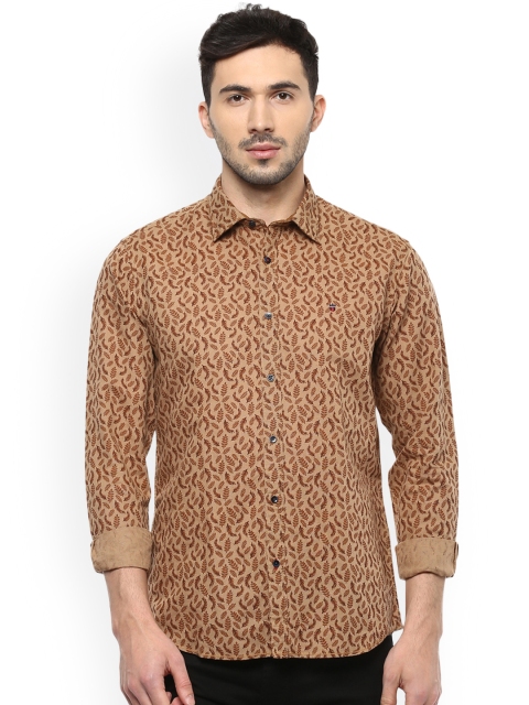 

Louis Philippe Men Brown Slim Fit Printed Casual Shirt
