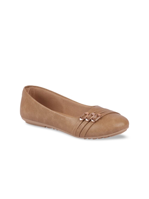 

FAUSTO Women Brown Solid Ballerinas