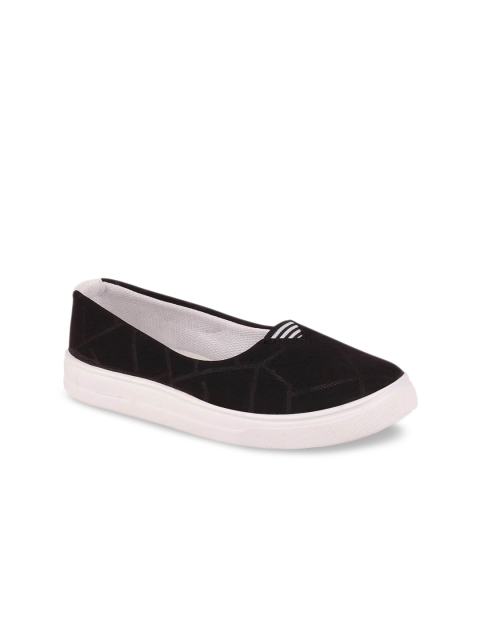 

FAUSTO Women Black Slip-On Sneakers