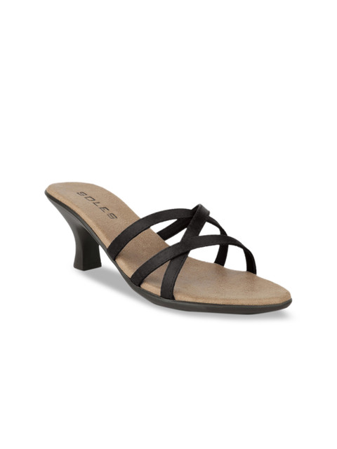 

SOLES Women Black Solid Heels