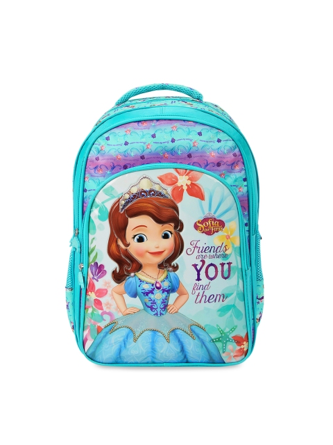 

Genie Girls Blue Sofia Royal Print 18 inches Large Backpack