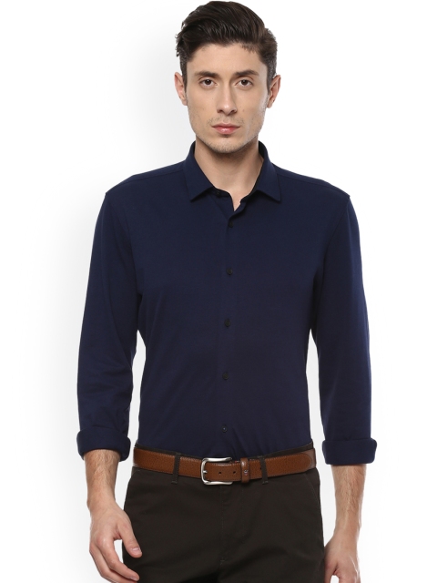 

Louis Philippe Men Navy Blue Slim Fit Solid Casual Shirt