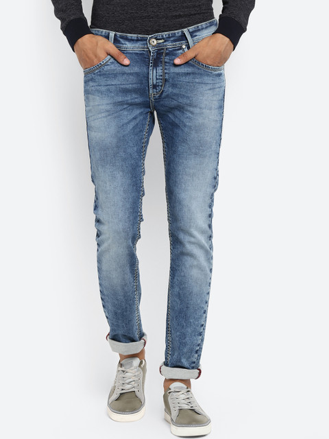 

Mufti Men Blue Regular Fit Mid-Rise Clean Look Stretchable Jeans