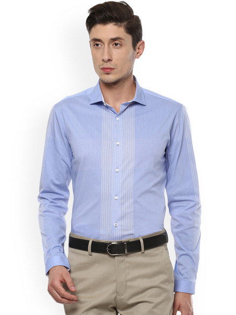 

Louis Philippe Men Blue Slim Fit Checked Formal Shirt