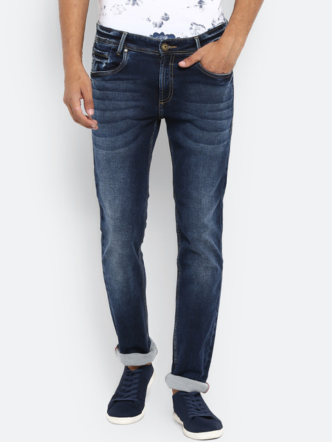 

Mufti Men Blue Regular Fit Mid-Rise Clean Look Stretchable Jeans