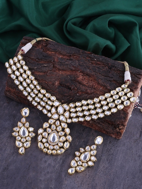 

Tistabene Women Gold-Plated Kundan Jewellery Set