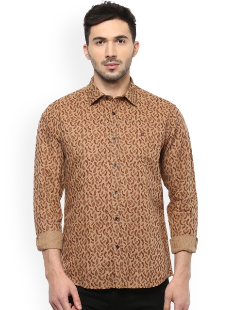 

Louis Philippe Men Brown Slim Fit Printed Casual Shirt
