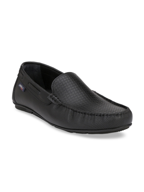 

Hitz Men Black Genuine Leather Driving Shoes