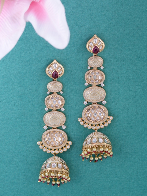 

Tistabene Gold-Plated Classic Enamelled Jhumkas